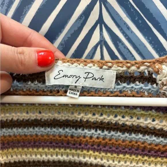 Emory Park Multicolor Striped Knit Top - Picture 4 of 4